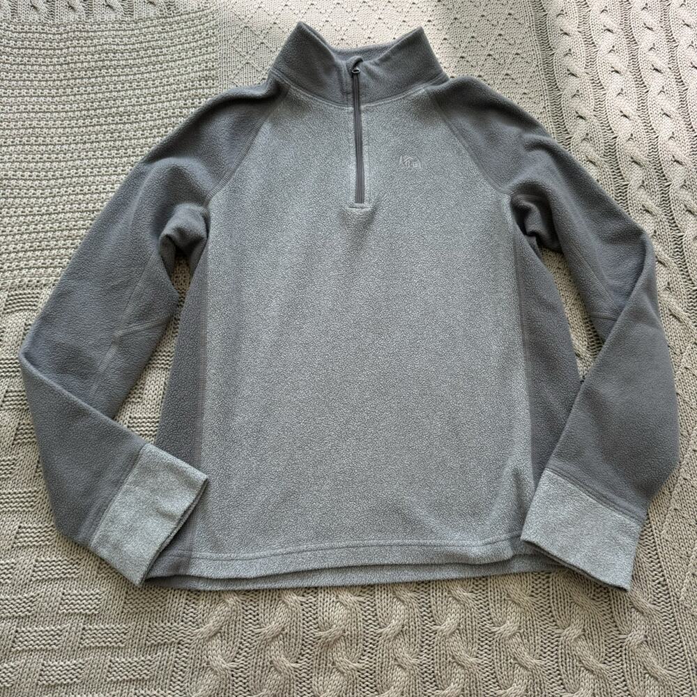 REI Gray Fleece 1/4 Zip Pullover ~ Fits 8